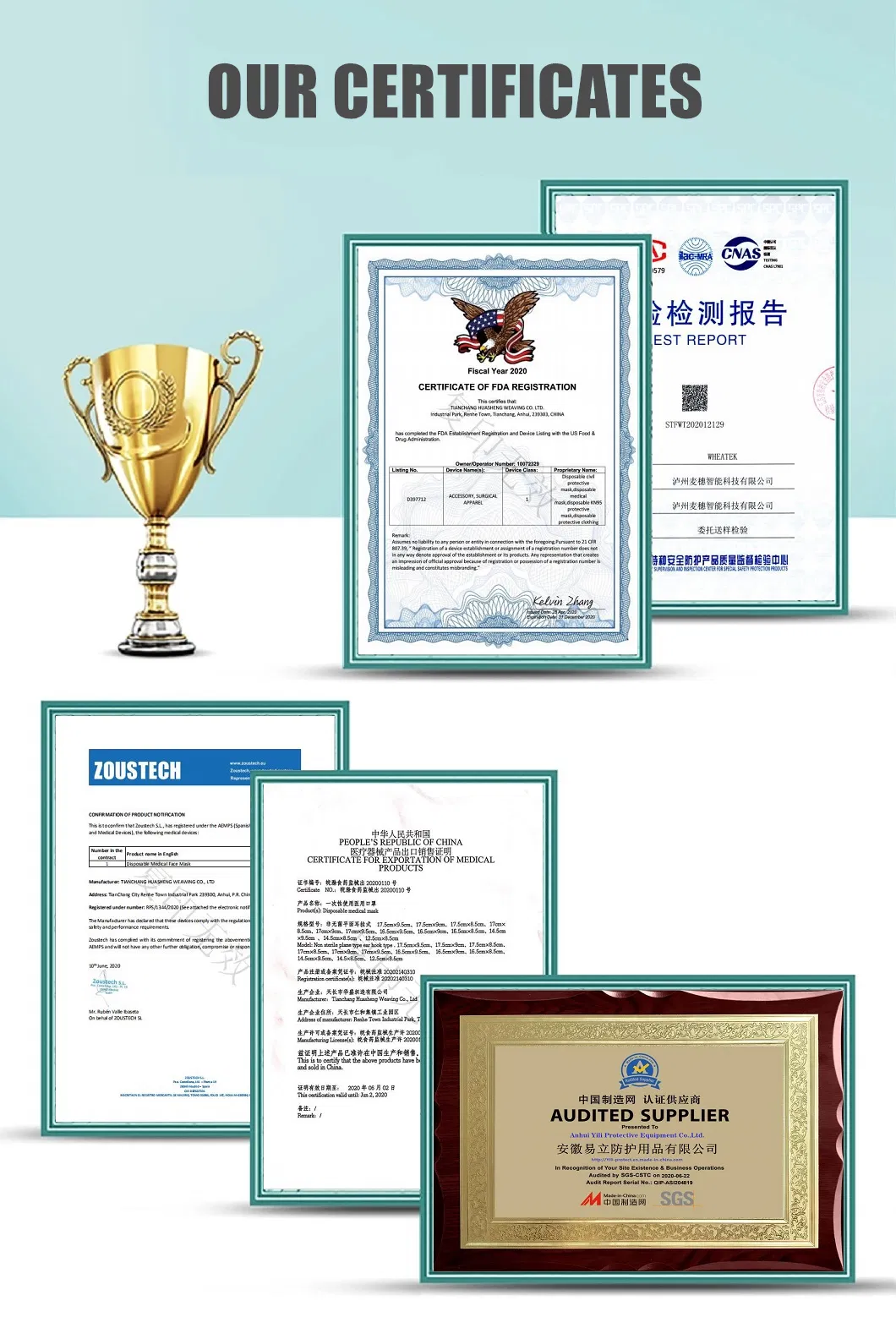 Dustproof Anti-Smog Folding KN95 FFP2  Face Mask for Wholesale