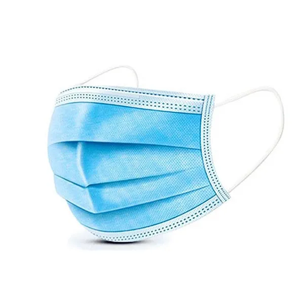 Earloop Nonwoven Melt-Blown Protective Face Mask Disposable 3ply Facial Blue Mask