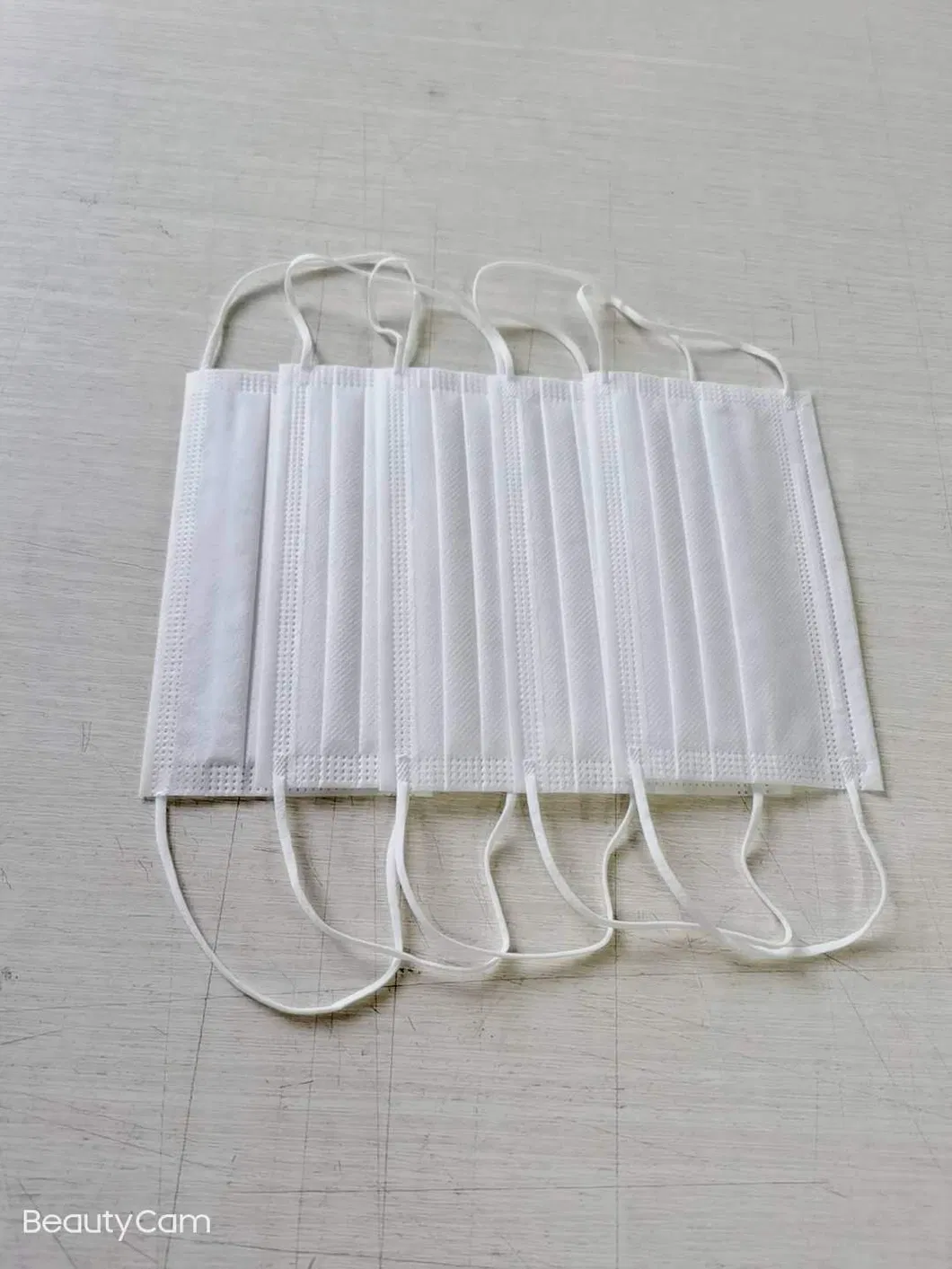 Disposable 3 Plys/3 Layers Non Woven/Melt Blown/Spunbond Fabric Breathing Protection Dust Anti Virus Ear Loop Flat Civil Blue/White Face Mask