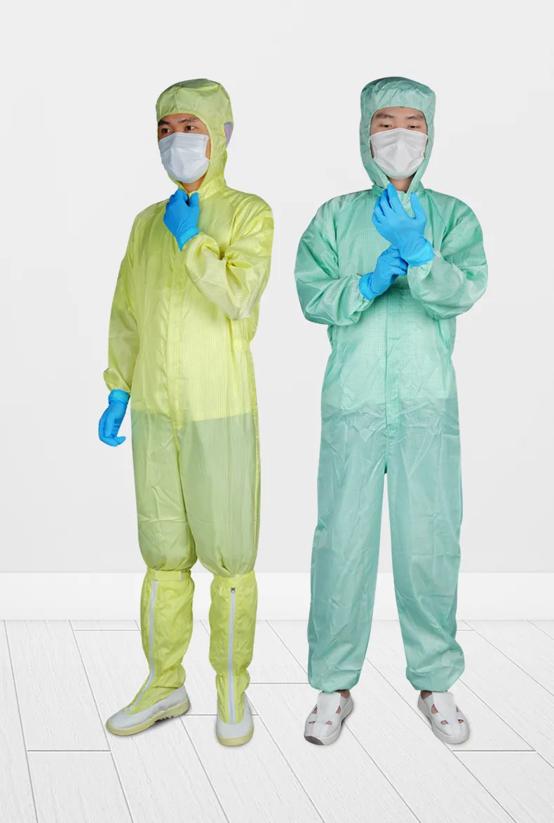 ESD Reusable Cleanroom Antistatic Overalls Suit Smock for Electronic Workshop