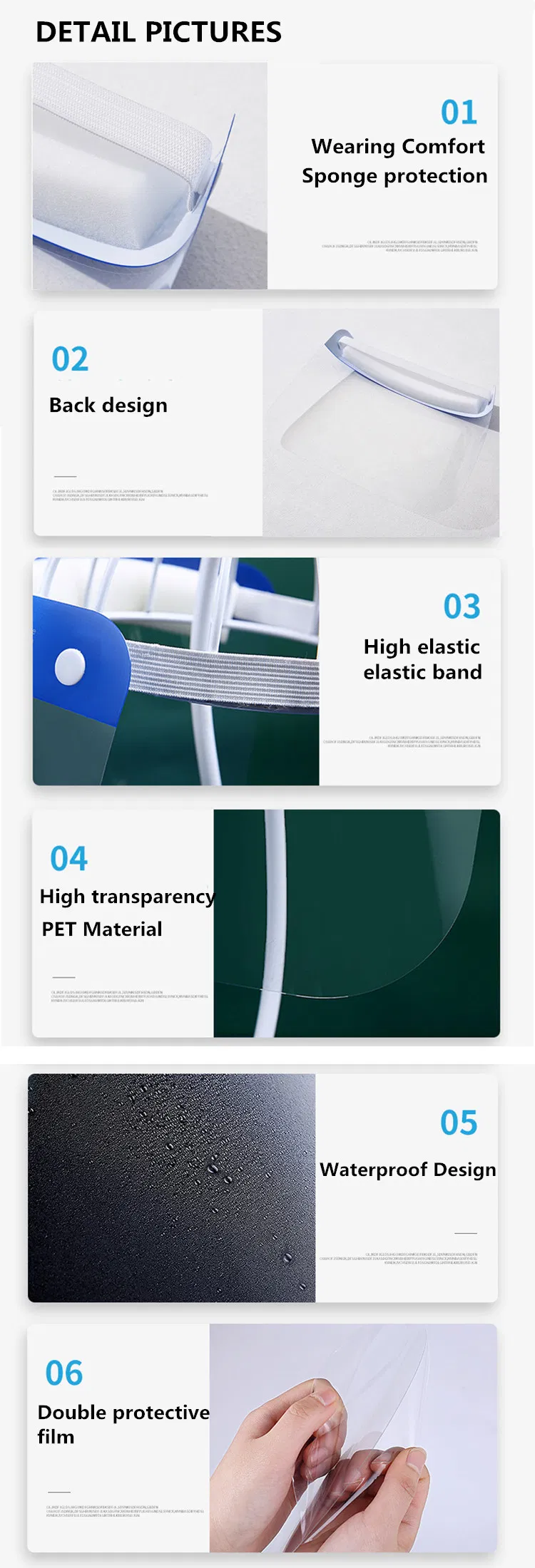 Expert Factory of Protective Equipment Clear Face Shield Plastic Protection