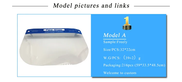 Factory Direct Sale Glasses Frame Protection Face Splash Shield