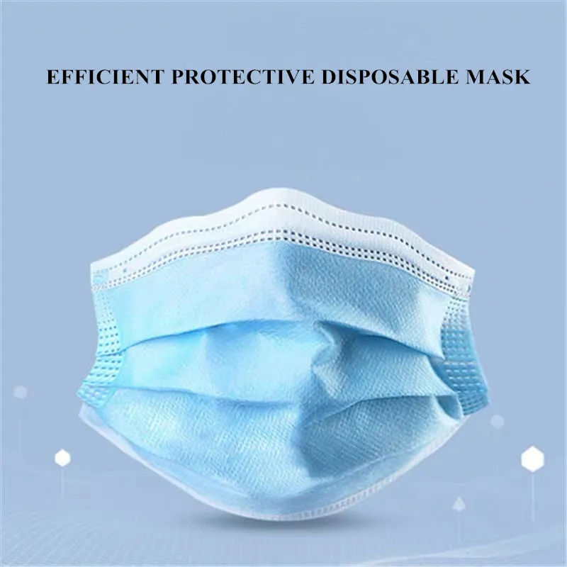 Factory Direct Stock Quick Delivery Outdoor Protective Disposable Dust Three-Layer/3 Ply/3ply Face/Facial Masks