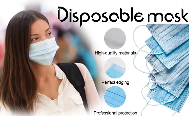 Fast Delivery 3-Layer Face Protection Disposable Mask