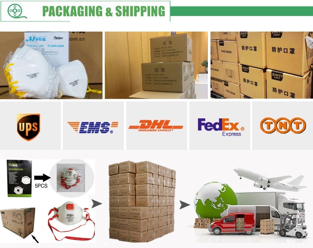 Fast Shipping Wholesale Reusable Kn99 with Valve Protective 5ply Dust Disposable Face Respirator Masks with Ce FDA Niosh Certification