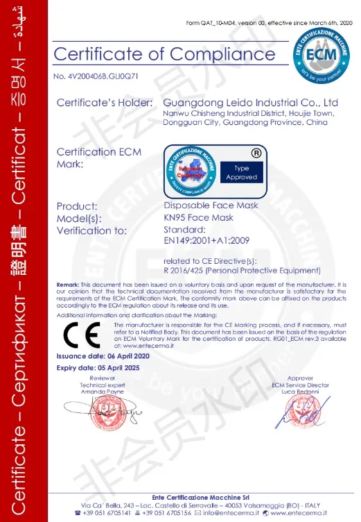 FFP2 Fffp3 En149 En146 Disposable Protective  KN95 N95 Face Mask