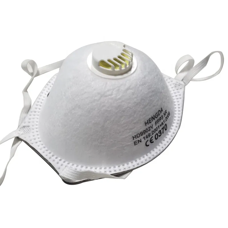 FFP3 Face Mask with Filter Flat Fold Mask with Valve and Head Loop CE En 149