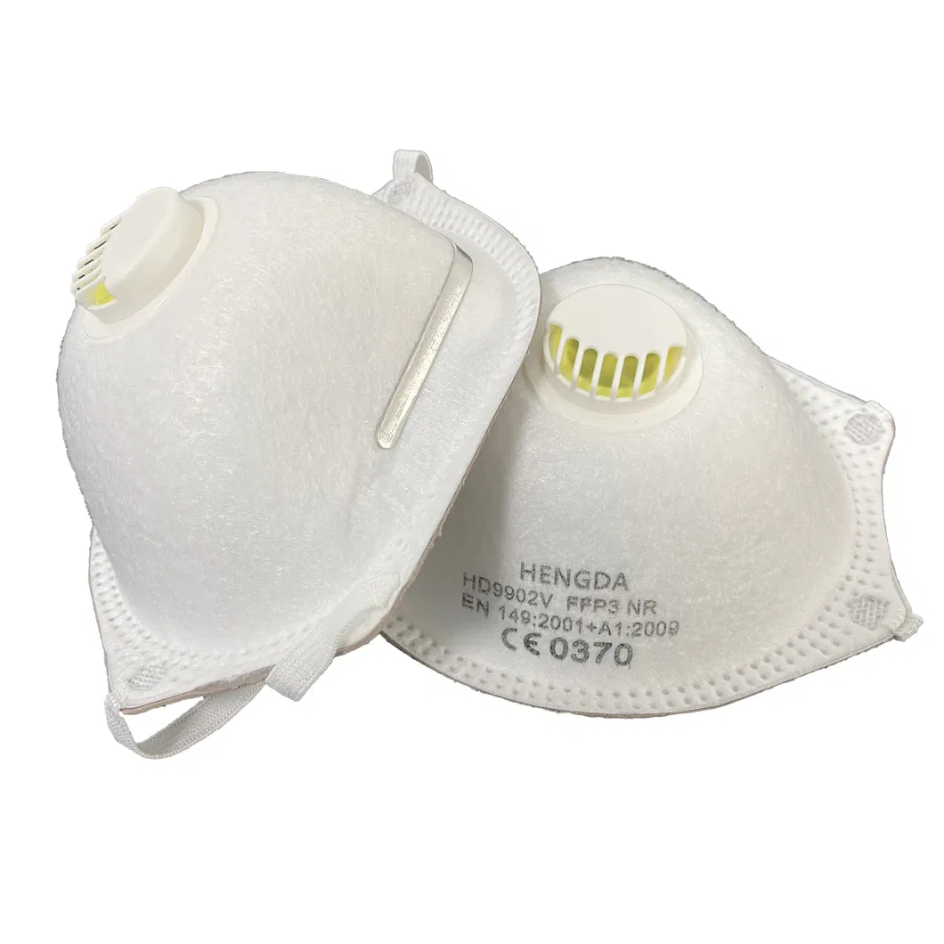 FFP3 Face Mask with Filter Flat Fold Mask with Valve and Head Loop CE En 149