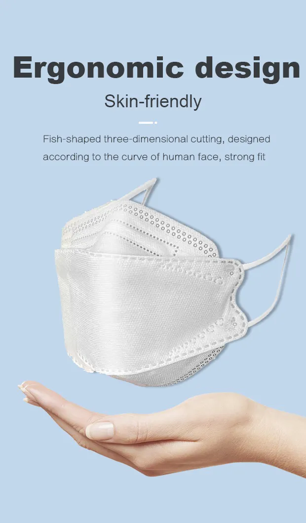 Fish Kf94 Dust and Haze Prevention Adult Fashion White Mask
