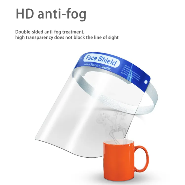 Full Transparent Face Mask with HD Protective Face Screen Full Face Mask Pet Anti-Fumes Face Protection and Anti-Fog Screen