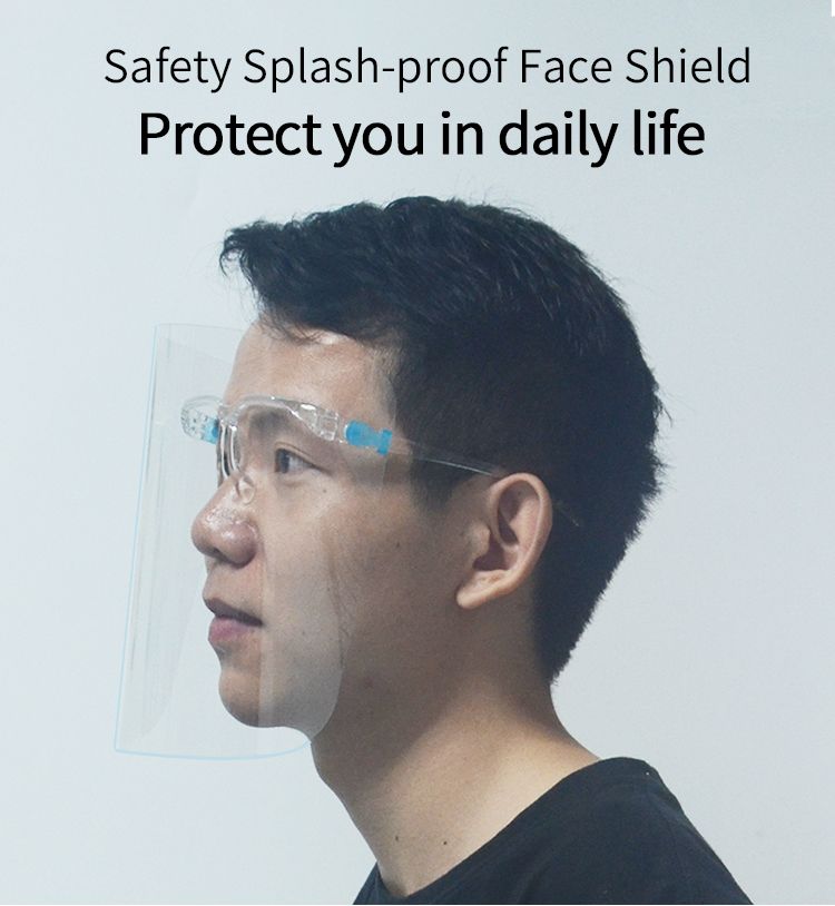 Glasses Frame Transparent Safety High-Quality Plastic Protective Face Shield for Protect Eyes and Face Safely