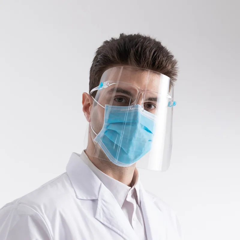 Glasses Frame Transparent Safety High-Quality Plastic Protective Face Shield to Protect Eyes and Face Safely Factory Direct Sale Made in China Can Export