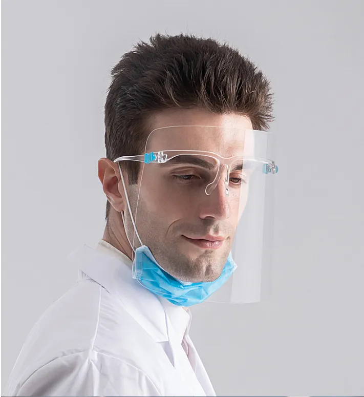 Glasses Frame Transparent Safety High-Quality Plastic Protective Face Shield to Protect Eyes and Face Safely Factory Direct Sale Made in China Can Export