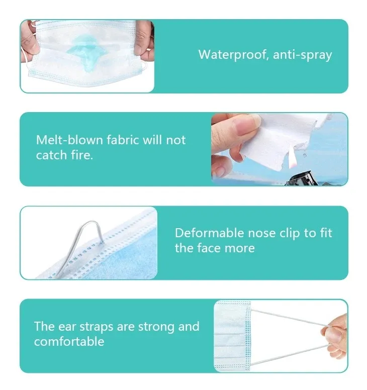 High Quality Disposable Masks Supplier 3 Ply with Black Civilian Facemask