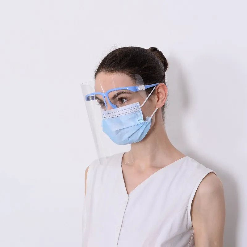 Hot Sale Anti-Fog Transparent Face Mask Anti-Oil Splashing Protection Glasses Frame Type Face Shield