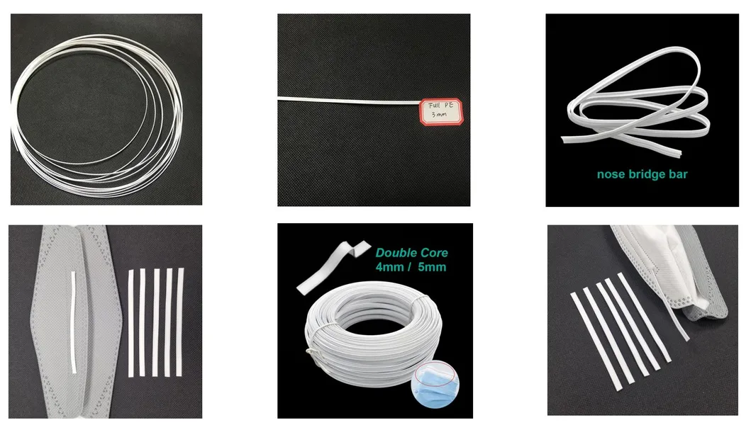 Hot Sale Single Core Double Core Plastic Nose Bridge Wire Nose Clip for Face Mask