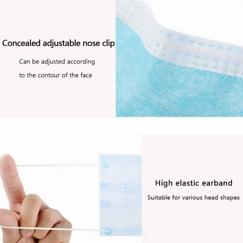 Hot Sales Factory Supplier 3ply Earloop Surgical Disposable Medical Protective Face Mask in Stock Three Layers of Protective Mask Factory Direct Sale