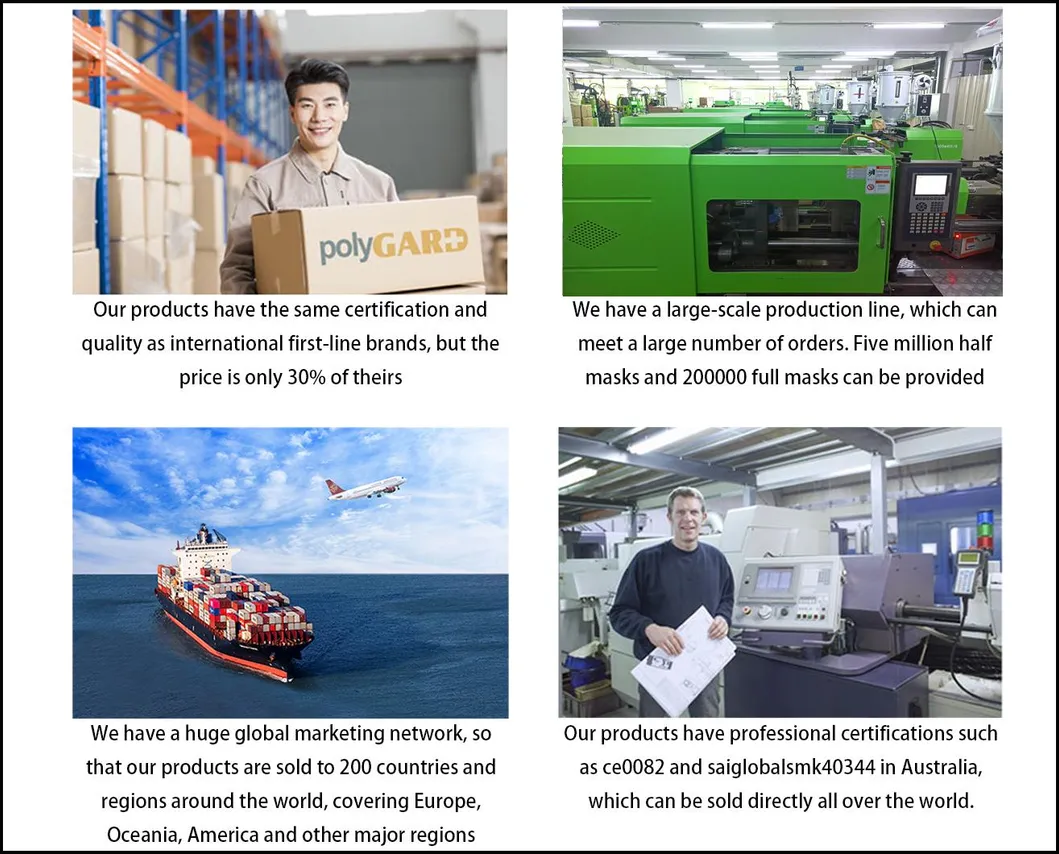 Hot Selling Gas Mask CE Certificate Organic Ammonia Acid Toxic Chemical Gas Filter Vapor Defense Half Full Face Gas Respirator