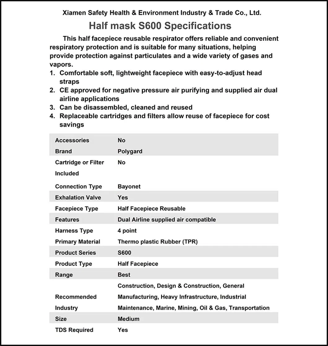 Hot Selling Gas Mask CE Certificate Organic Ammonia Acid Toxic Chemical Gas Filter Vapor Defense Half Full Face Gas Respirator