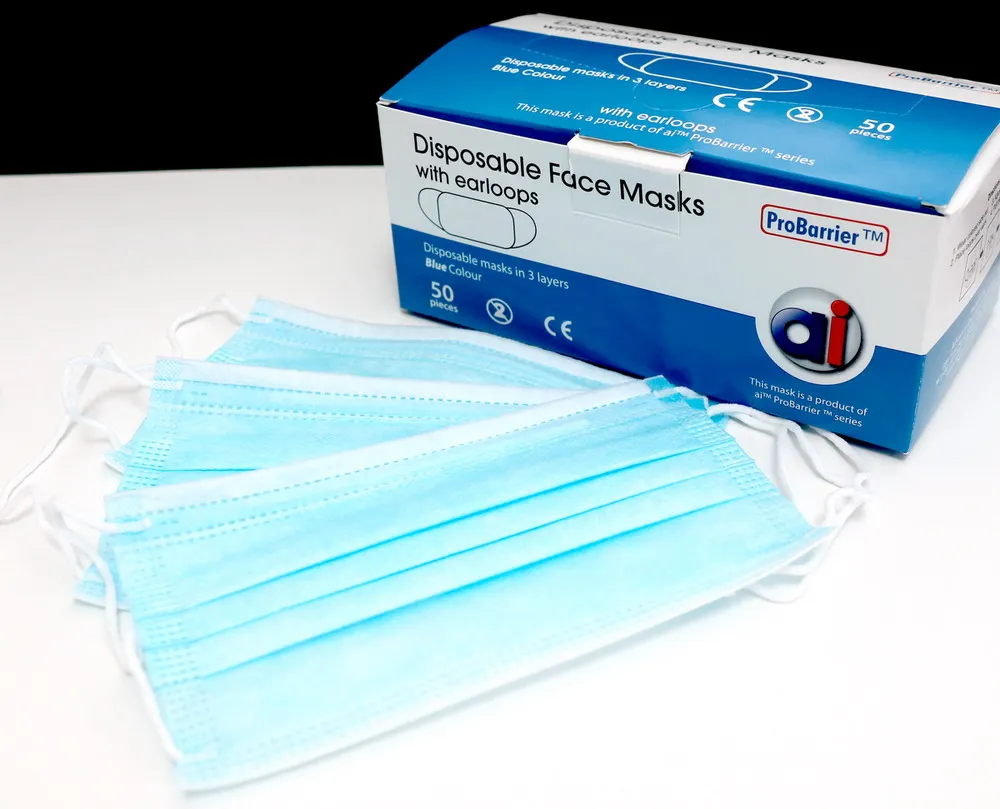 Hot Selling Wholesale Single Use 17X9.5cm 3 Ply Face Mask