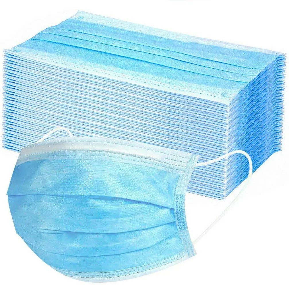 in Stock Fast Delivery 3 Ply Protective Dust Disposable Protection Breathable Earloop Facial Face Mask