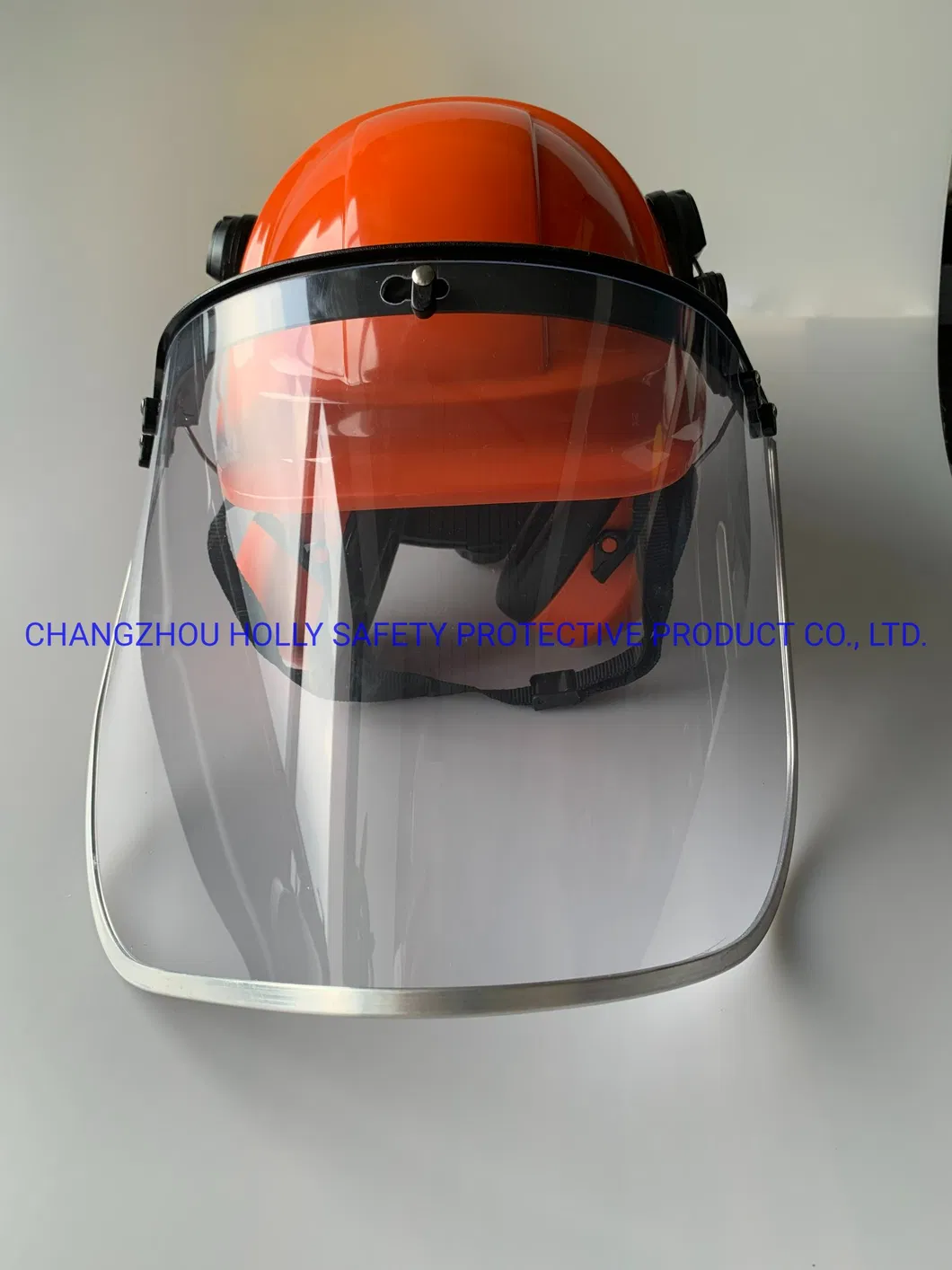 Industrial Employee Head Facial Hearing Full Protection Gear Safety Helmet Earmuff PC Visor