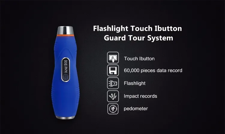 Jwm High Quality iButton Guard Tour System with Flashlight