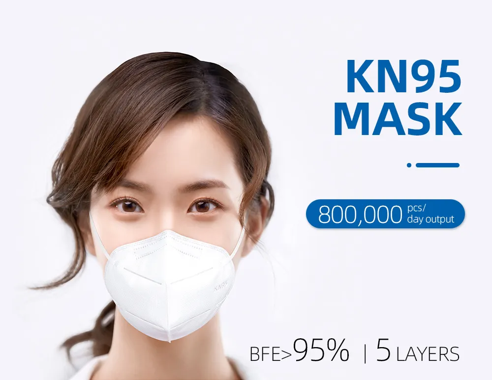 KN95 Custom Breathable Half Facial Mask Face Shield with CE