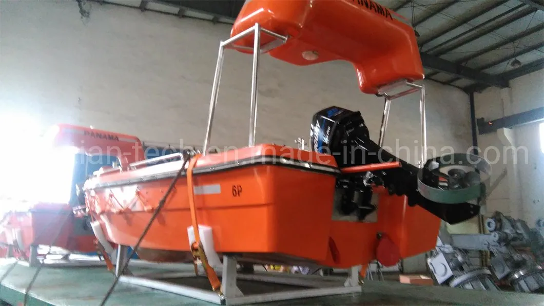 Marine Equipment Solas Orange Gfrp 6p Lifesaving Rescue Boat