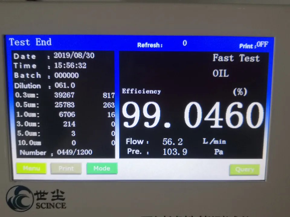 Medical Face Mask Test Equipment for Filter Efficiency and Differential Pressure (Delta P) SC-FT-1802D