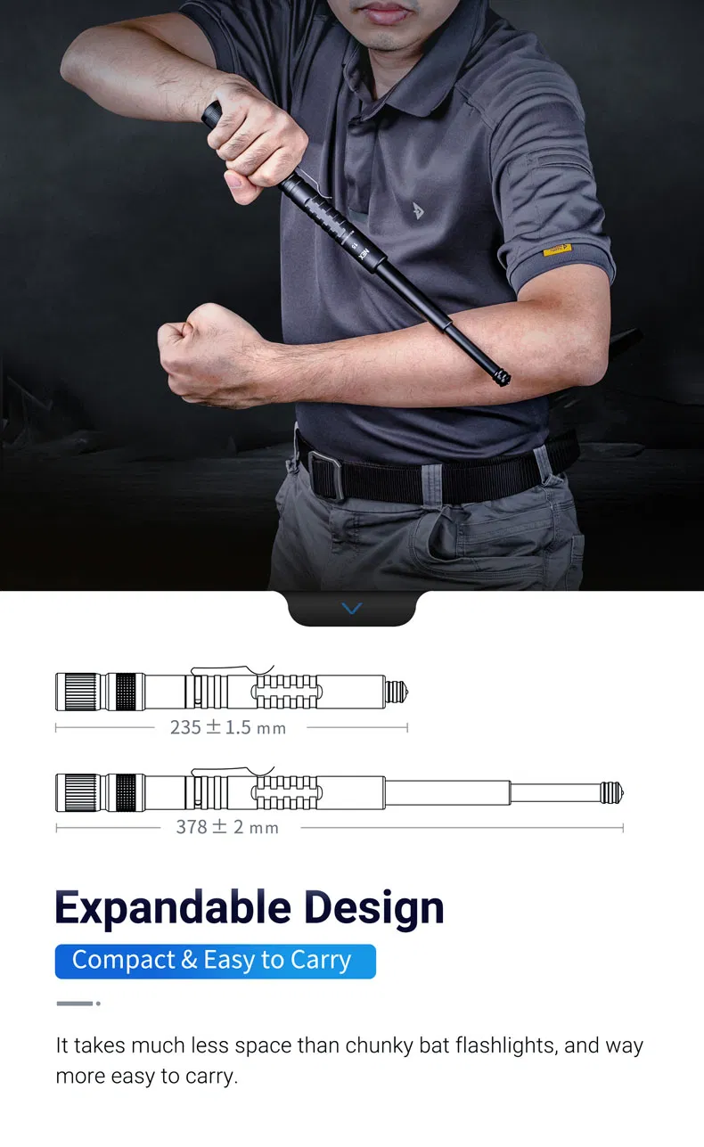 Nextorch N15L LED Flashlight Baton for Police and Security Guards
