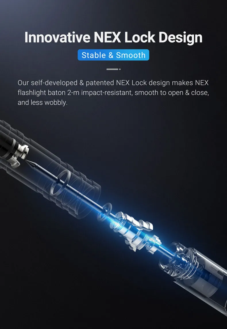 Nextorch N15L LED Flashlight Baton for Police and Security Guards