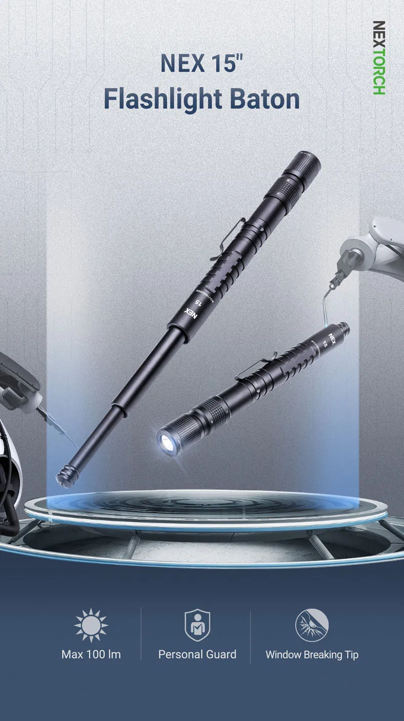 Nextorch N15L LED Flashlight Baton for Police and Security Guards