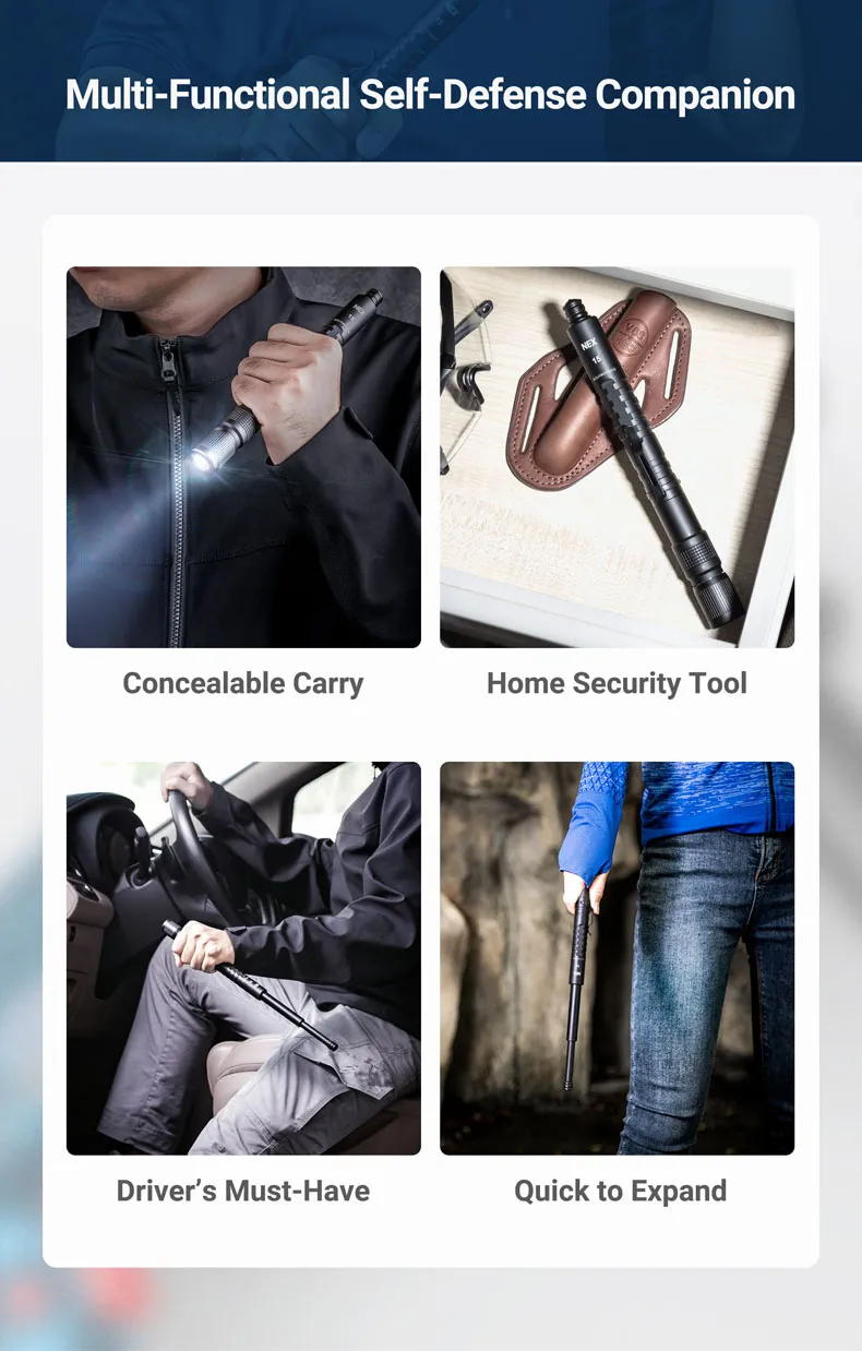 Nextorch N15L LED Flashlight Baton for Police and Security Guards