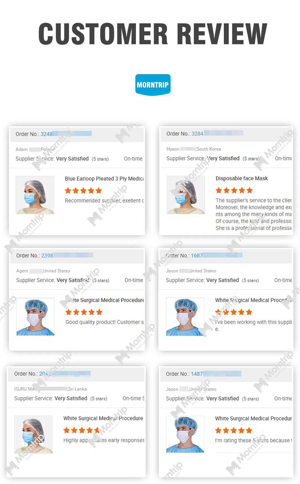 Non Woven White Wholesale Hygienic Procedure Disposable Face Mask