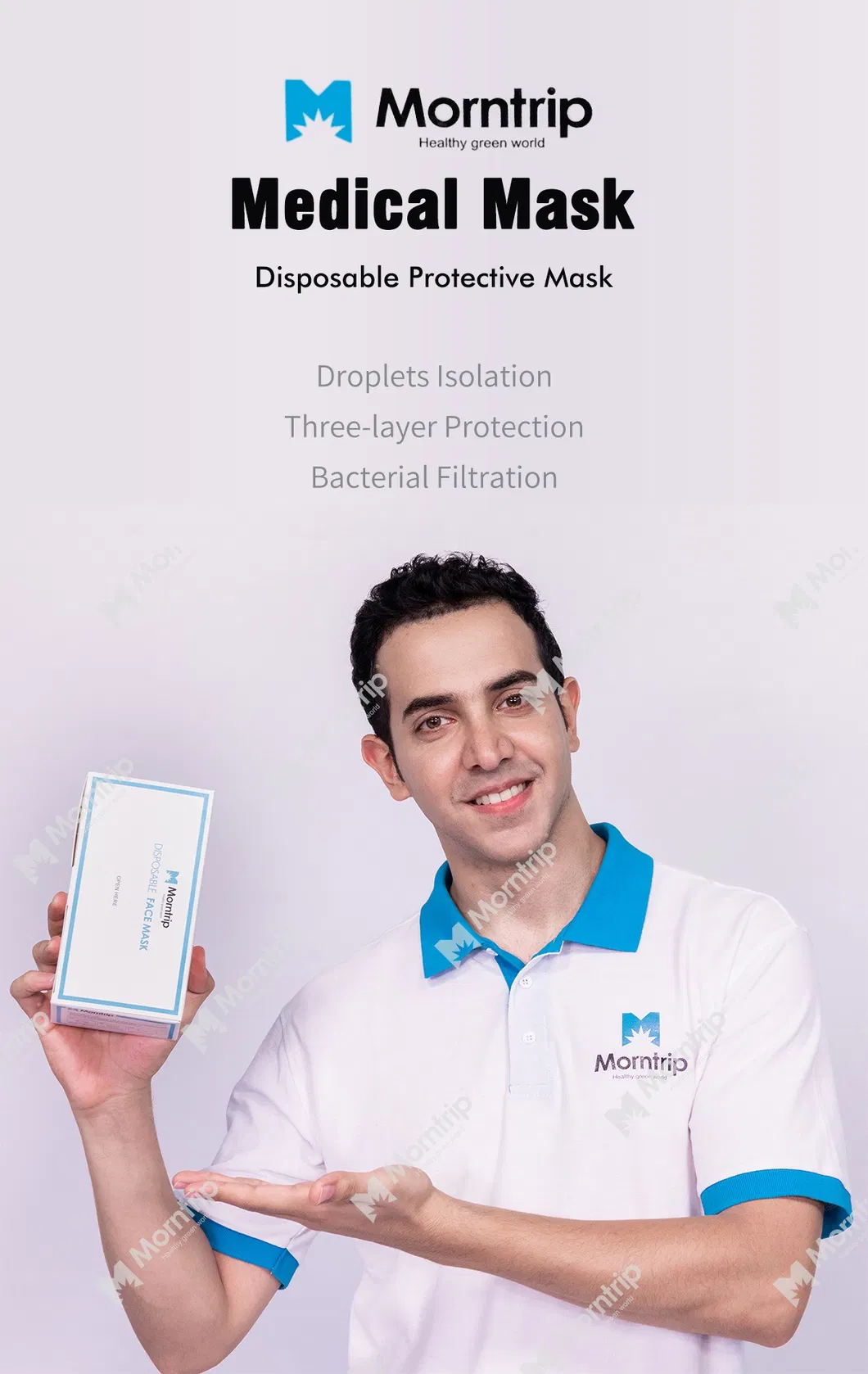 Non Woven White Wholesale Hygienic Procedure Disposable Face Mask