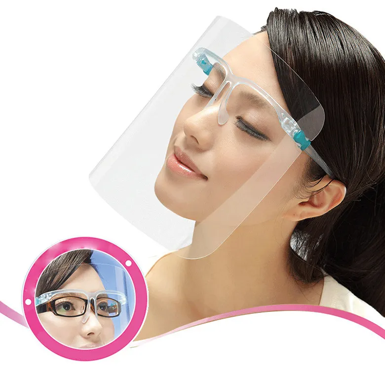 Pet Plastic Facial Mask Shield Face Shields with Frame