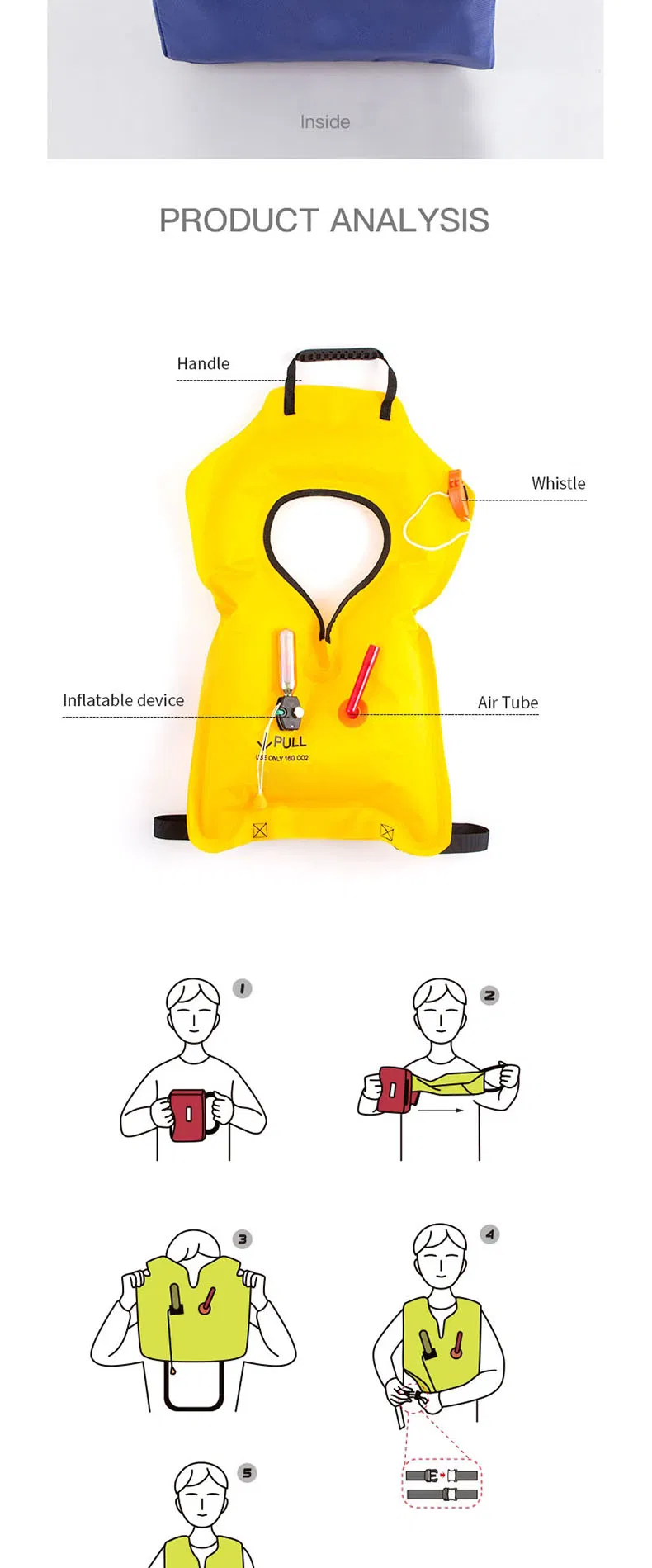 Portable Large Buoyancy Life Jacket for Vehicle