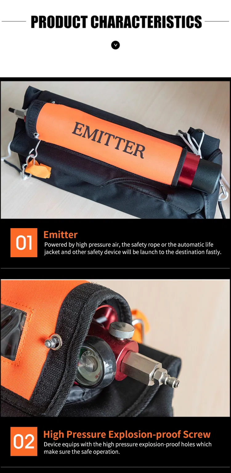 Portable Rescue Lifesaving Long Distance Rocket Working Nighttime Reflective Tapes Design