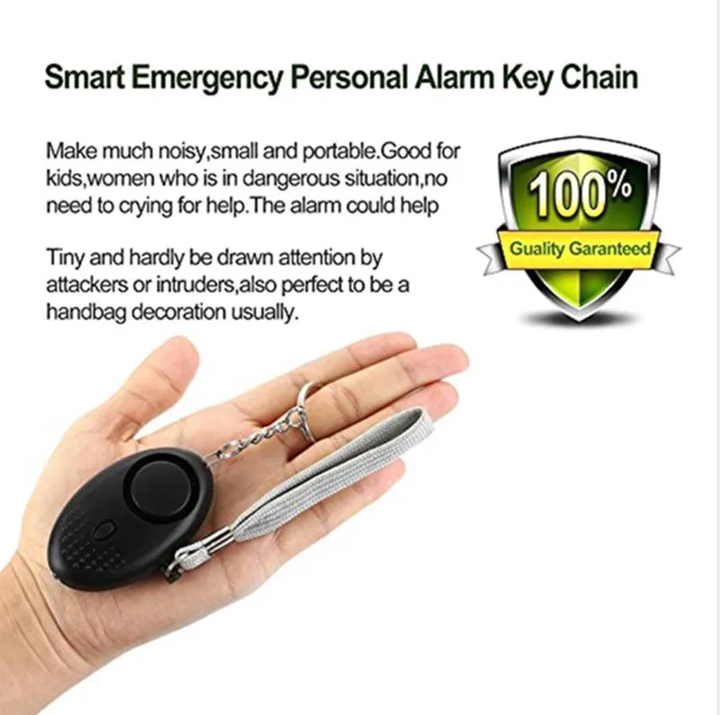 Portable Self Defense Alarm 130dB Emergency Protection Sos Personal Safety Alarm Keychain for Woman Children Elderly
