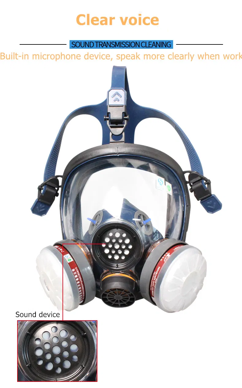 PPE Plus OEM Color Logo Rubber Custom Chemical Washable High Quality Gas Mask