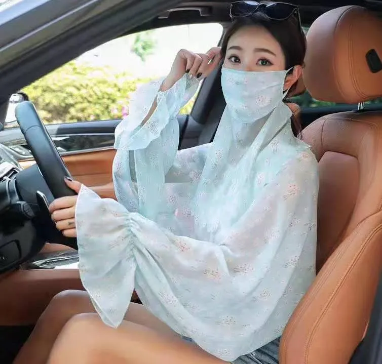 Printed Outdoor Cycling Hanging Mask Sports Mask Ice Silk Neck Cover Hang Ear Triangle Face Mask Tube Ear Loops Stylish Neck Gaiters