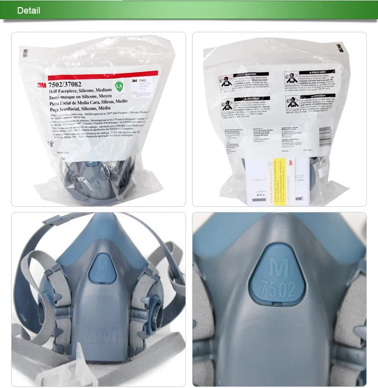 Reuse 7502 Half Face Gas Mask HEPA Filter Powered Air Purifying Respirator Electric Dust Industrial Chemical Toxic Poison Pesticide Paint Facepiece