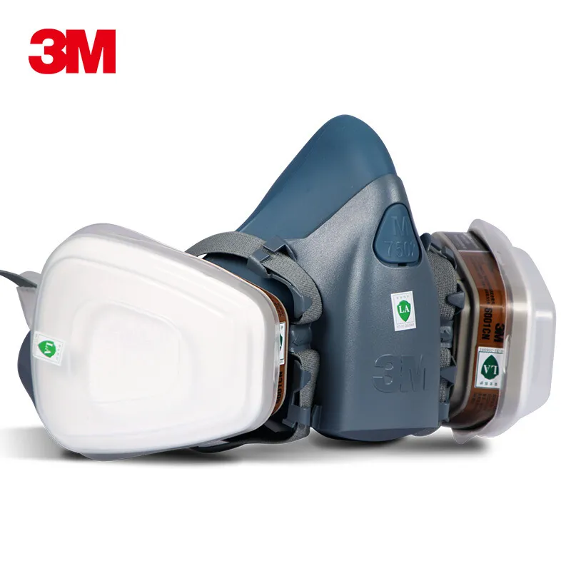 Reuse 7502 Half Face Gas Mask HEPA Filter Powered Air Purifying Respirator Electric Dust Industrial Chemical Toxic Poison Pesticide Paint Facepiece