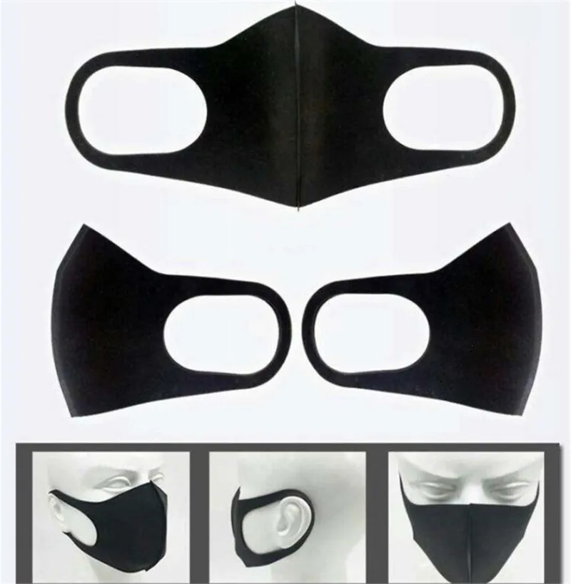 Spot Fashion Cotton Mouth Washable Black Face Mask