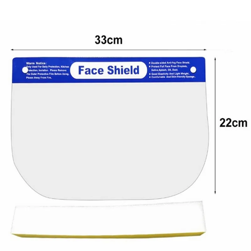 Transparent Disposable Plastic Protective Face Shield Face Shield with Ce FDA Certificate Protection Shield Face Guard with Stock