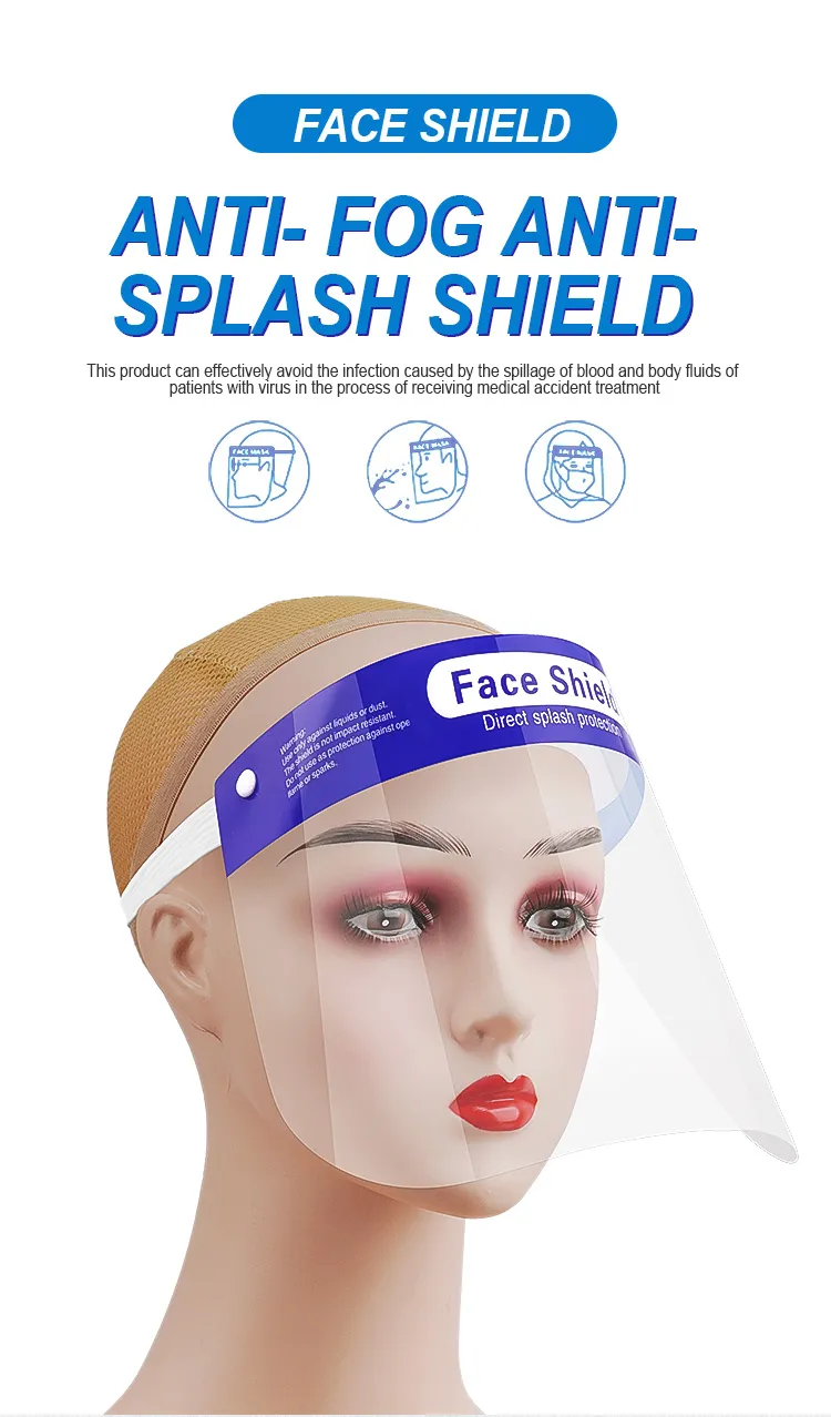 Transparent Full Face Mask Eyes Mouth Protection Protective Mask, Anti Fog Face Shield