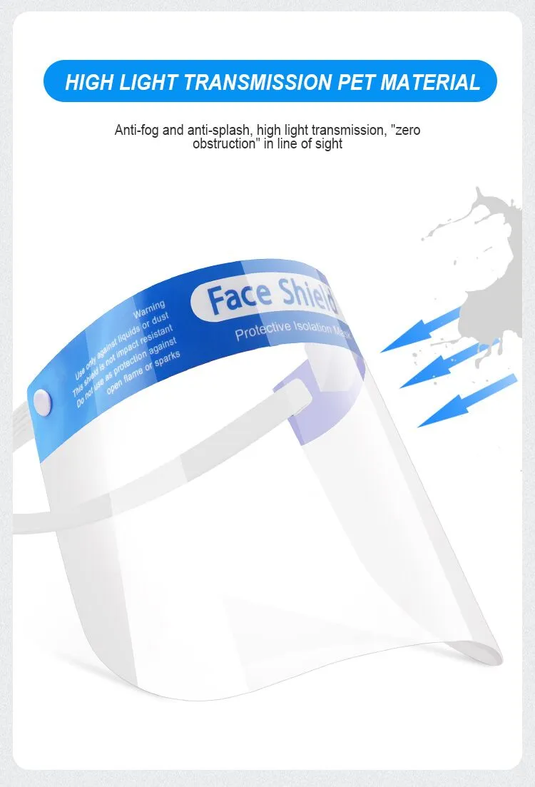 Transparent Full Face Mask Eyes Mouth Protection Protective Mask, Anti Fog Face Shield