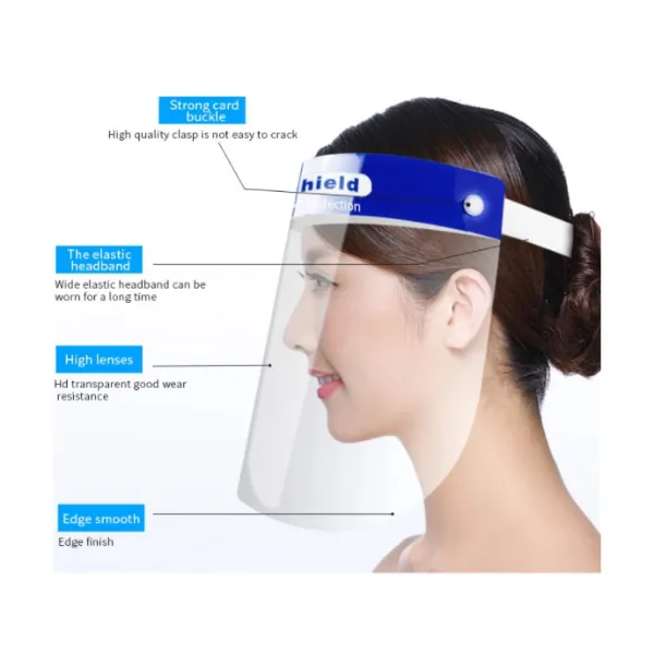 Transparent Protection Face Shield Visor with Foam Face Cover