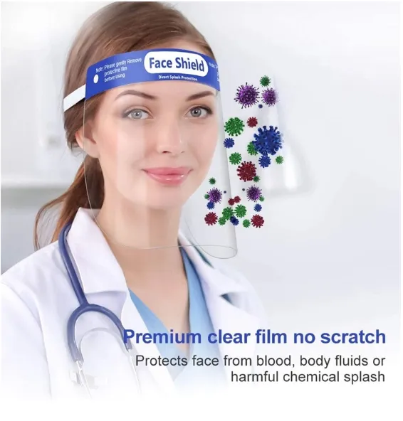 Transparent Protection Face Shield Visor with Foam Face Cover